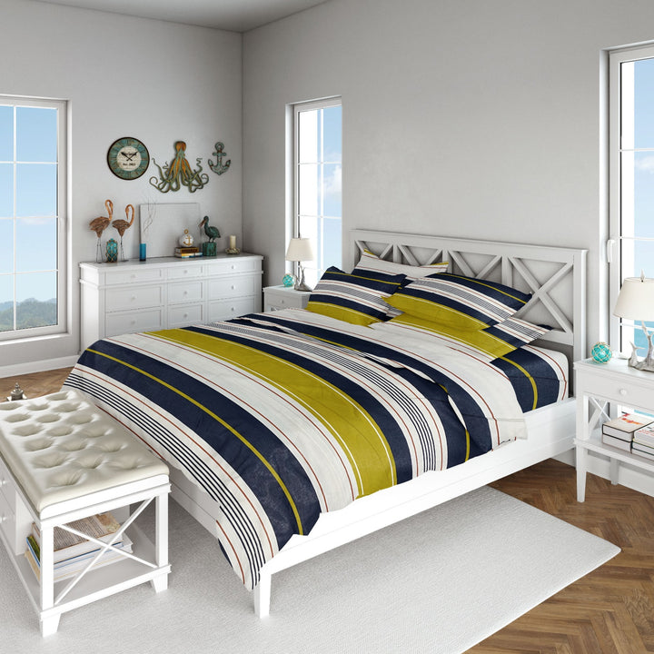 Striped Seaside Serenity Bedding Set